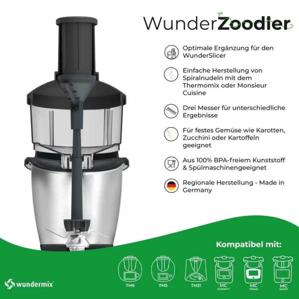 WunderSlicer® V2 + WunderZoodler® (Wundermix) voor Thermomix® TM5/6 - Afbeelding 7