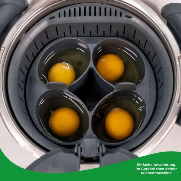 Pocheerinzet 4 | WunderPoach® voor Thermomix® kookmandje (Wundermix)