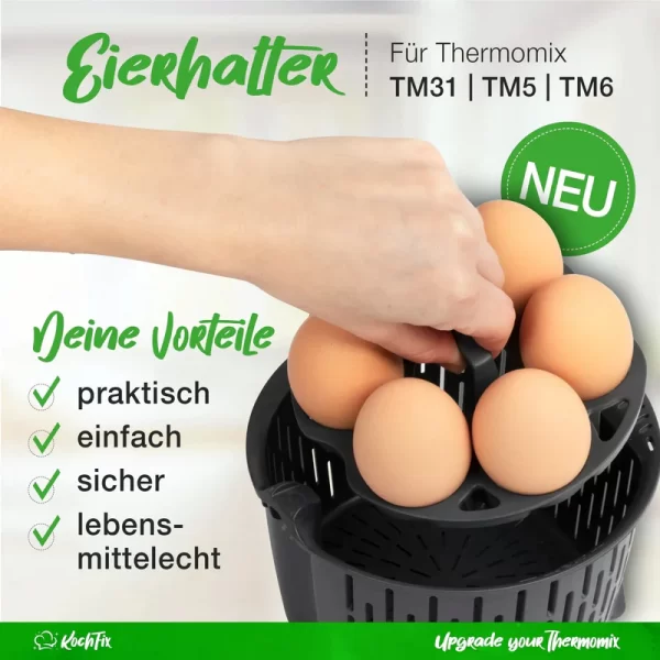 Eierhouder KochFix voor Thermomix® TM6, TM5, TM31 (Wundermix) - Afbeelding 2