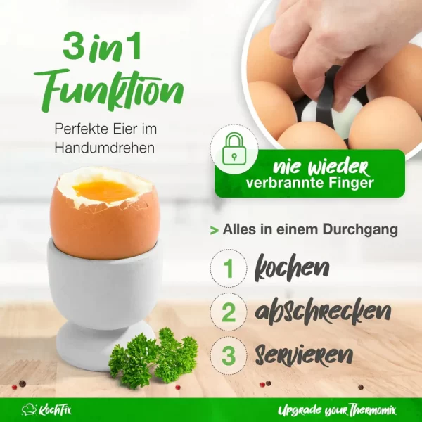 Eierhouder KochFix voor Thermomix® TM6, TM5, TM31 (Wundermix) - Afbeelding 4
