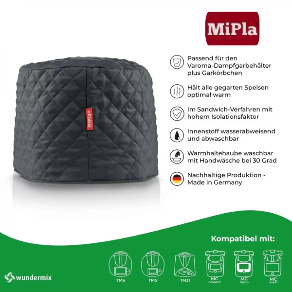 Warmhoudkap voor Varoma® en Kookmandje (samen) MiPla® voor Thermomix®(Wundermix) - Afbeelding 3