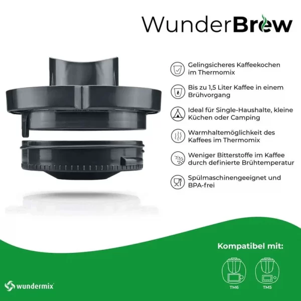 Koffiefilterinzet WunderBrew® voor Thermomix® TM6, TM5 (Wundermix) - Afbeelding 5