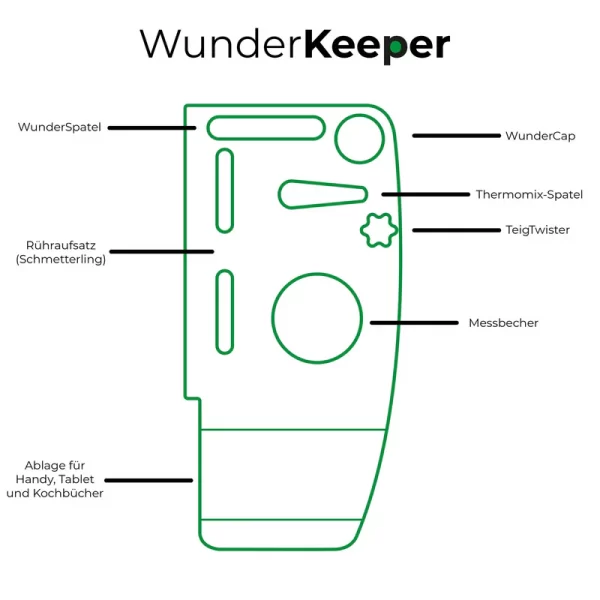 Accessoirehouder WunderKeeper® voor Thermomix®TM6, TM5, TM31 (Wundermix) - Afbeelding 6