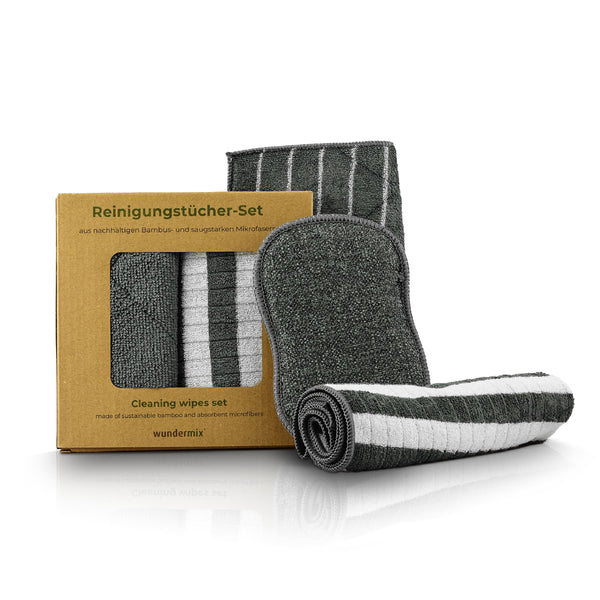 Bamboe en microvezel reinigingsdoekjes set ( 3 stuks )